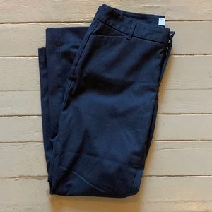 Gap Slim Cropped Navy and Gray Checkered Trousers